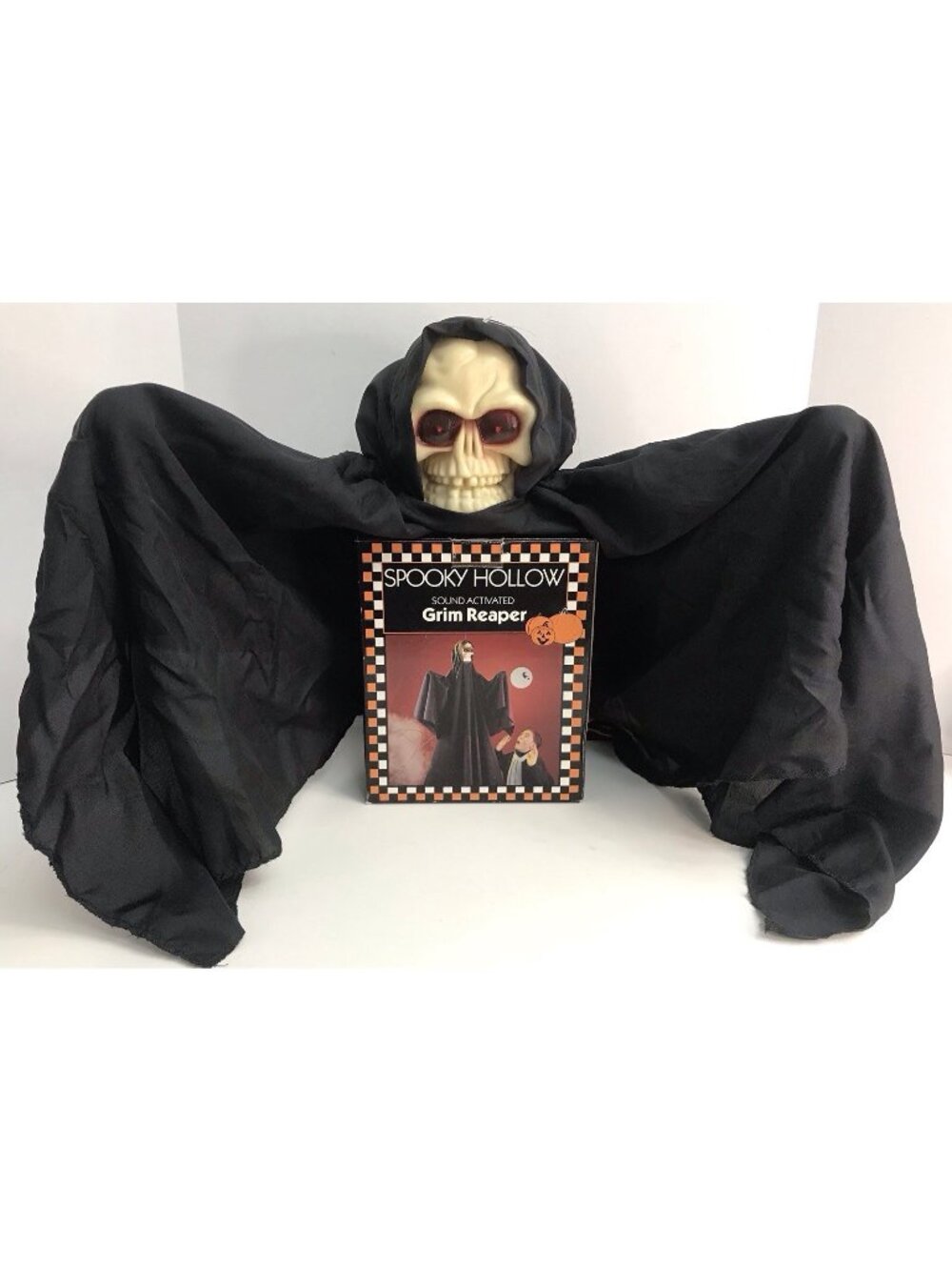 Grim Reaper Vintage Halloween Factory 1995 Spooky Hollow Halloween Animated READ